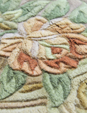 90 LINE WOOLEN HANDK-KNOTTED - A-112 - PEACHY