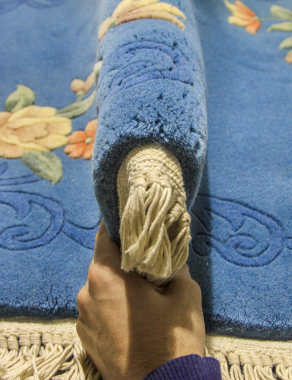 90 LINE WOOLEN HANDK-KNOTTED - A-116 - BLUE