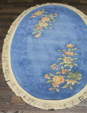 90 LINE WOOLEN HANDK-KNOTTED - A-116 - BLUE