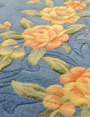 90 LINE WOOLEN HANDK-KNOTTED - A-116 - BLUE