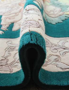 90 LINE WOOLEN HANDK-KNOTTED - A-121 - GREEN