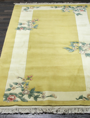 90 LINE WOOLEN HANDK-KNOTTED - A-122 - YELLOW