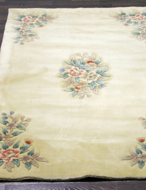 90 LINE WOOLEN HANDK-KNOTTED - A-658 - CREAM