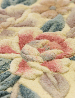 90 LINE WOOLEN HANDK-KNOTTED - A-658 - CREAM