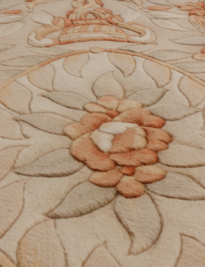 90 LINE WOOLEN HANDK-KNOTTED - EG-36 - CREAM