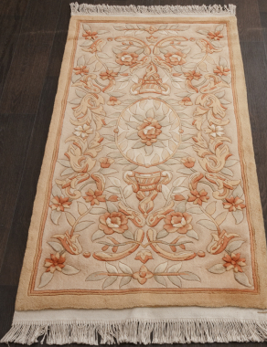 90 LINE WOOLEN HANDK-KNOTTED - EG-36 - CREAM