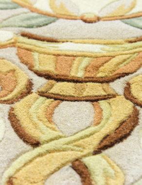 90 LINE WOOLEN HANDK-KNOTTED - EG-36 - YELLOW