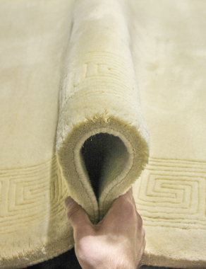 90 LINE WOOLEN HANDK-KNOTTED - SHD-100 - CREAM