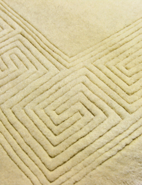 90 LINE WOOLEN HANDK-KNOTTED - SHD-100 - CREAM