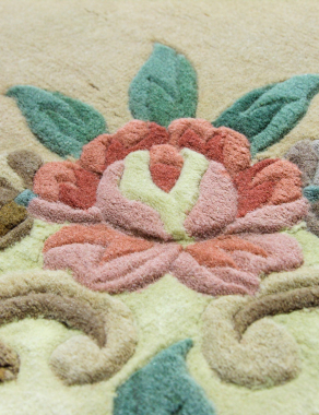 90 LINE WOOLEN HANDK-KNOTTED - SHD-122 - BEIGE