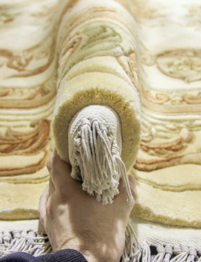 90 LINE WOOLEN HANDK-KNOTTED - SHD-27 - CREAM