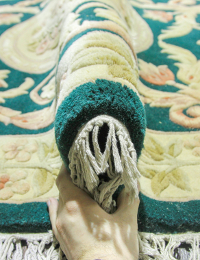 90 LINE WOOLEN HANDK-KNOTTED - SHD-3 - GREEN