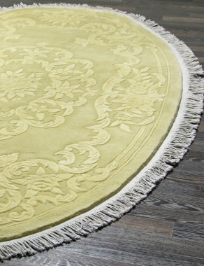 90 LINE WOOLEN HANDK-KNOTTED - SHD-6 - CREAM