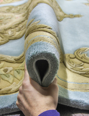 90 LINE WOOLEN HANDK-KNOTTED - SHD-6 - LIME