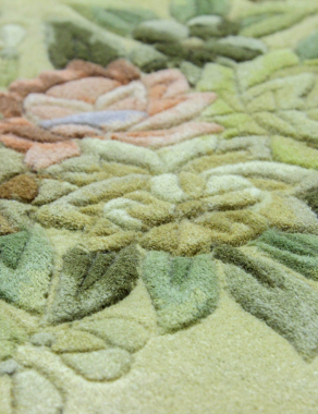 90 LINE WOOLEN HANDK-KNOTTED - SHD-6 - LIME