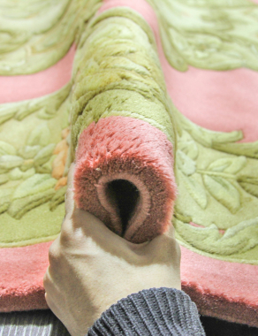 90 LINE WOOLEN HANDK-KNOTTED - SHD-6 - PINK