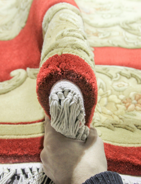 90 LINE WOOLEN HANDK-KNOTTED - SHD-6 - RED