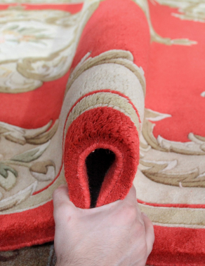 90 LINE WOOLEN HANDK-KNOTTED - SHD-6 - RED
