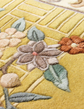 90 LINE WOOLEN HANDK-KNOTTED - SHD-87 - GOLD