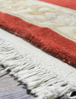 90 LINE WOOLEN HANDK-KNOTTED - SHD-87 - RED