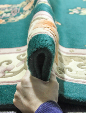 90 LINE WOOLEN HANDK-KNOTTED - SHD-88 - GREEN