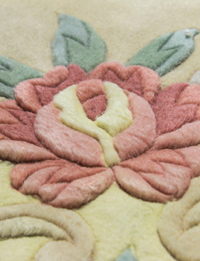 90 LINE WOOLEN HANDK-KNOTTED - SHD-90 - BEIGE