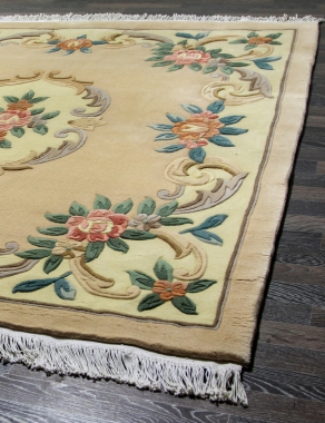 90 LINE WOOLEN HANDK-KNOTTED - SHD-97 - BEIGE