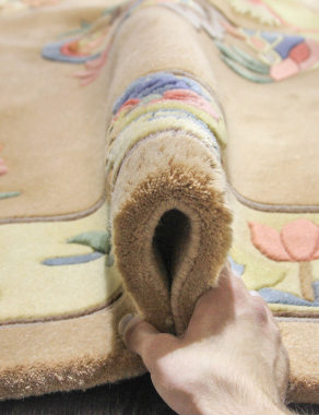 90 LINE WOOLEN HANDK-KNOTTED - XL100 - BEIGE