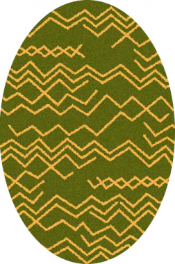 COMFORT SHAGGY 2 - s644 - GREEN-ORANGE