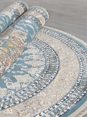 DELINA - M108A - BLUE / CREAM