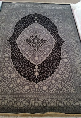 Индия шерсть шелк 14x14 - 743 - BLACK/GREY