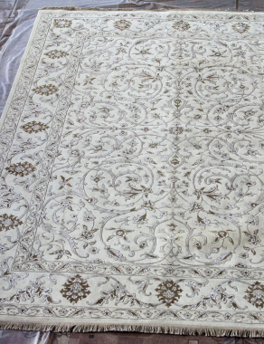 Индия шерсть шелк 14x14 - 790A - IVORY / IVORY