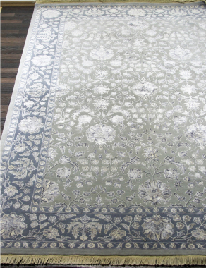 Индия шерсть шелк 14x14 - 798A - SILVER / BLUE