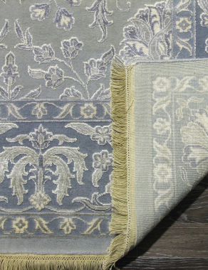 Индия шерсть шелк 14x14 - 798A - SILVER / BLUE