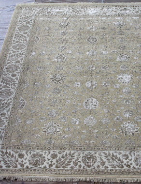 Индия шерсть шелк 14x14 - 802 - BEIGE / IVORY