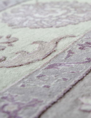 Индия шерсть шелк 14x14 - 818A - LR.PURPLE / IVORY