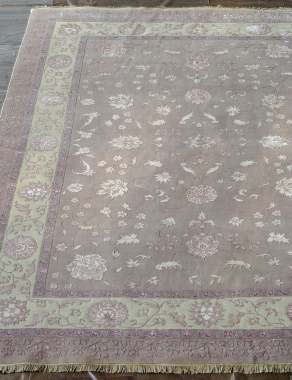 Индия шерсть шелк 14x14 - 818A - LR.PURPLE / IVORY