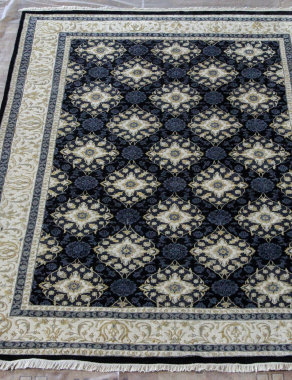 Индия шерсть шелк 14x14 - 862 - BLACK/IVORY