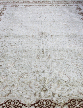 Индия шерсть шелк 14x14 - 863 - IVORY/RUST
