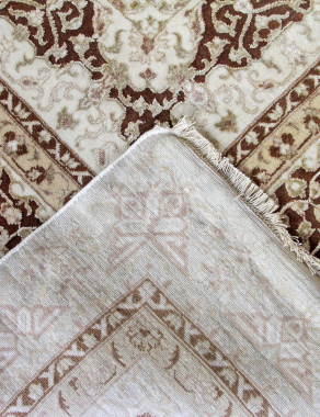 Индия шерсть шелк 14x14 - 863 - IVORY/RUST