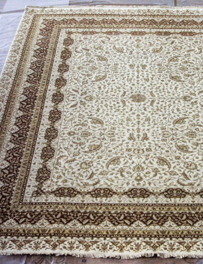 Индия шерсть шелк 14x14 - 863 - IVORY/RUST