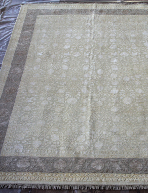 Индия шерсть шелк 14x14 - K1 - IVORY / BEIGE