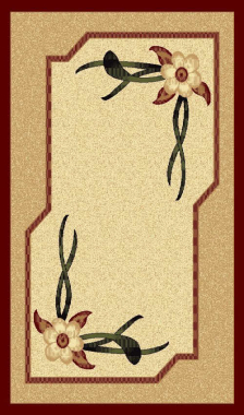 PACIFIC CARVING - 275 - CREAM/BORDEAUX