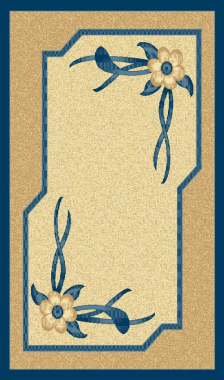 PACIFIC CARVING - 275 - CREAM / NAVY