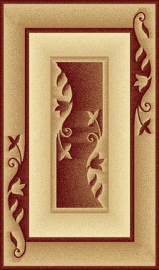 PACIFIC CARVING - 277 - BORDEAUX/BEIGE