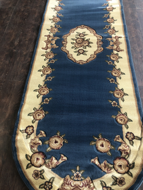 PACIFIC CARVING - 37 - BLUE / CREAM