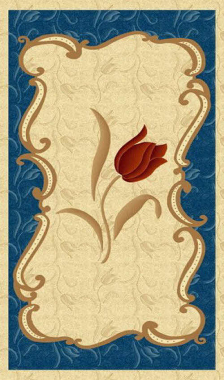 PACIFIC CARVING - 60 - CREAM / NAVY