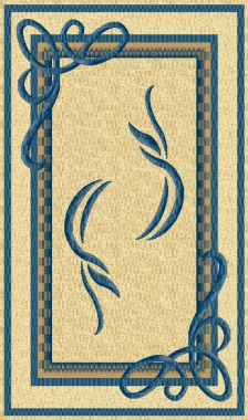 PACIFIC CARVING - 94 - CREAM/NAVY