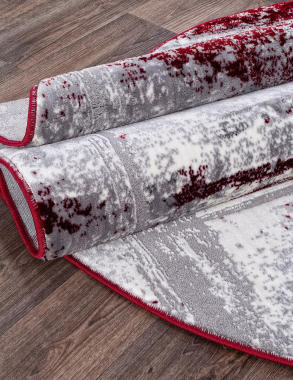 SATINE - S107B - KOYU GREY COKEN / RED