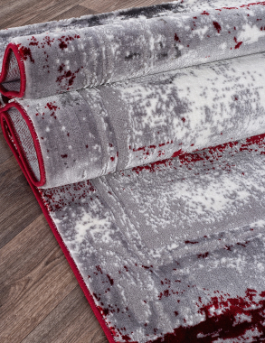 SATINE - S107B - KOYU GREY COKEN / RED
